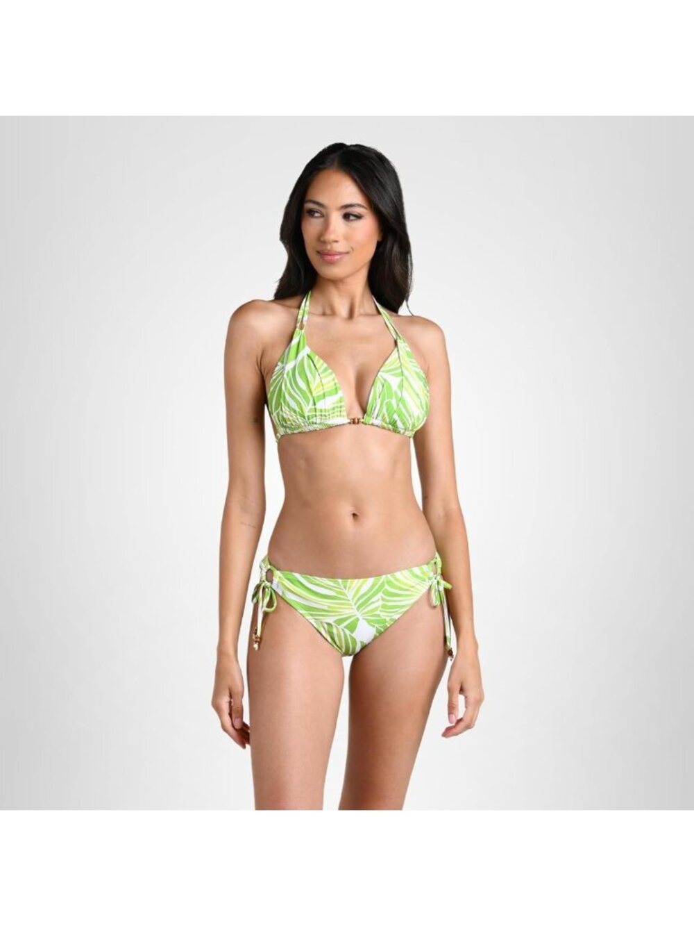 Island Goddess Halter Triangle Swimsuit Top for Women - Stylish Beachwear